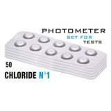 Таблетки Water-I.D.Chloride N&deg; 1 (Хлориды 0.5 - 25 мг/л) (50 таб/уп.) (10таб/шт) PrimerLab