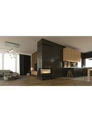 Каминная топка с водяным конутром Defro Home RIVA ME BL G SHORT