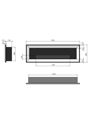 Біокамін Simple Fire FRAME 1500 Inox зі склом
