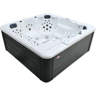 Гідромасажний басейн Aquajoy Borneo (230х230х96 см), Сріблясто-білий мармур