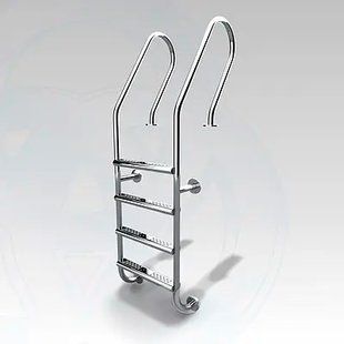 Лестница в бассейн De Lux (Mixta) Aldis, 4 ступеньки, AISI 316