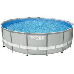 Каркасний басейн Intex 26756 Premium (610х132 см) з картриджним фільтром, драбиною, підкладкою і тентом