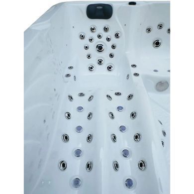 Гідромасажний басейн Aquajoy Borneo (230х230х96 см), Сріблясто-білий мармур