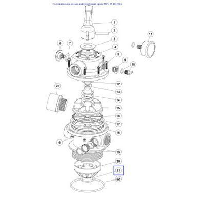 Уплотнительное кольцо дифузора Emaux крана MPV-05 2011016
