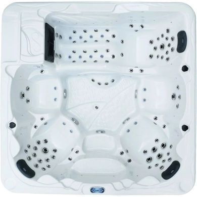 Гідромасажний басейн Aquajoy Borneo (230х230х96 см), Сріблясто-білий мармур