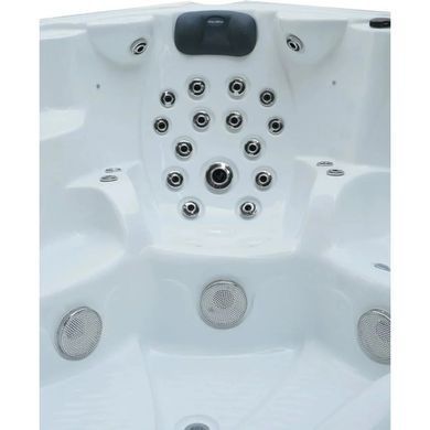 Гідромасажний басейн Aquajoy Borneo (230х230х96 см), Сріблясто-білий мармур
