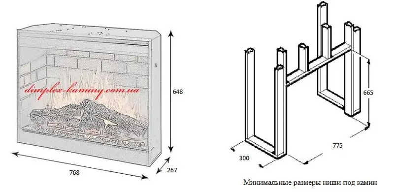 Електрокамін вбудовуваний Dimplex Symphony 30 LED