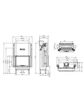 Каминная топка Hitze HST59x43.G