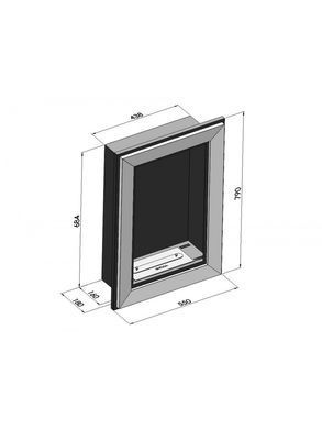 Біокамін Simple Fire FRAME 550 Inox зі склом
