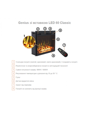 Каминокомплект Aflamo RIVIA + LED 60