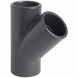 Трійник ПВХ Aquaviva 45&deg; клейовий, d40 мм