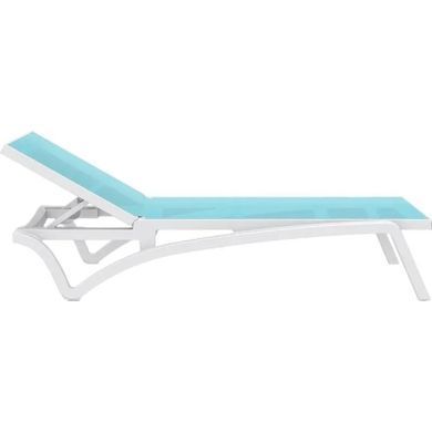 Шезлонг Aquajoy Pacific, белый с бирюзовым