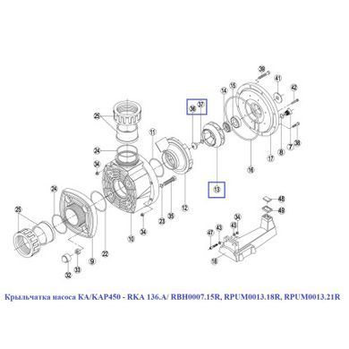 Крильчатка насоса КА/KAP450 - RKA 136.A/RBH0007.15R