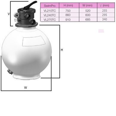 Фільтр Hayward SwimPro VL210T (10 м3/год, D520)