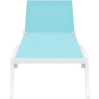 Шезлонг Aquajoy Pacific, белый с бирюзовым