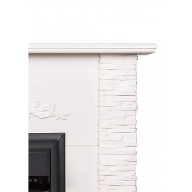 Каминокомплект Ларнака White + INVER BLACK