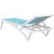 Шезлонг Aquajoy Pacific, белый с бирюзовым