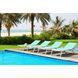 Шезлонг Aquajoy Pacific, белый с бирюзовым