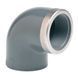 Кут ПВХ Effast RGRGOR063G 90&deg; з металевим кільцем, d63x2"