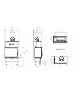 Каминная топка Hitze HST59x43.L