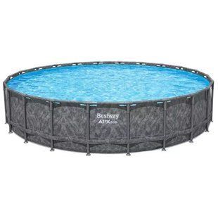 Каркасный бассейн Bestway Grey 561JZ (671х132 см) с песочным фильтром, тентом и лестницей