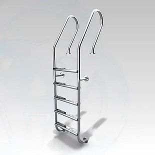 Лестница в бассейн De Lux (Mixta) Aldis, 5 ступенек, AISI 316