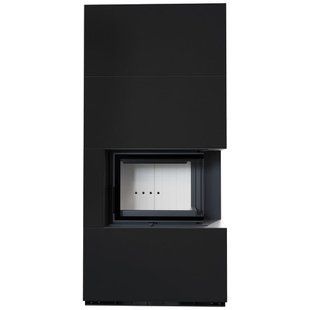 Камин Kratki FLOKI BOX правый 8 kW &Oslash; 160 в корпусе ZIMBABWE NERO