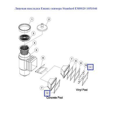 Лицьова накладка Emaux скімера Standard EM0020 1051046
