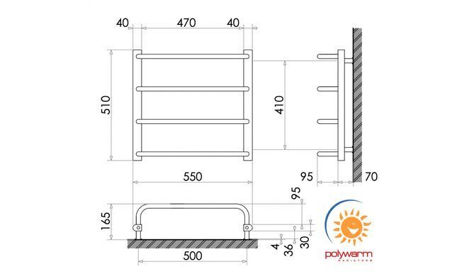Радіатор опалення для ванної кімнати Polywarm WU4/55