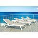 Шезлонг Aquajoy Pacific, белый с серо-коричневым