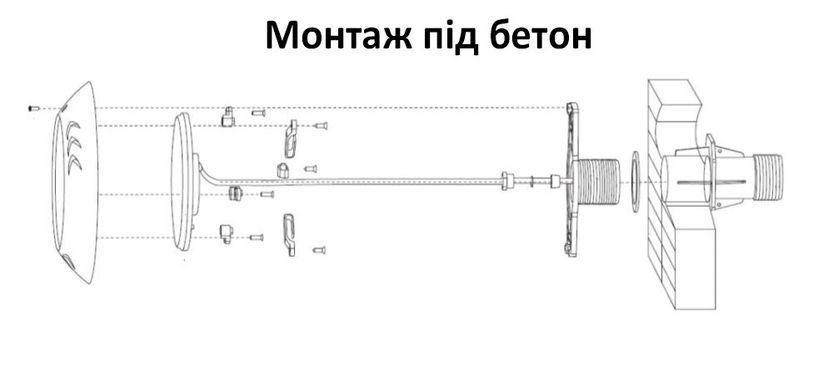 LED светильник для бассейна, серия 290, Cool White, пластик, 18W, 252 SMD, 260 х 35 мм