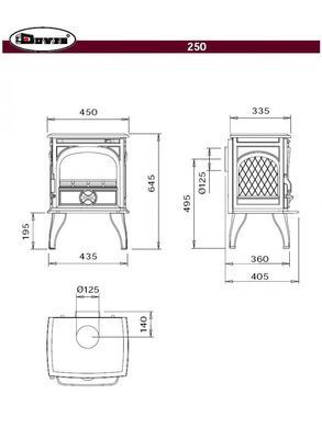 Чугунная печь Dovre 250