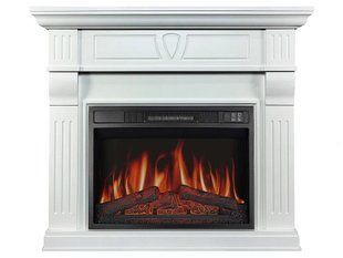 Каминокомплект ArtiFlame Beethoven AF23S белый с обогревом и звуком горения огня