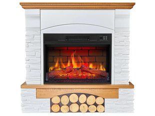 Электрокамин ArtiFlame Roxwell AF23BS &ndash; дуб, свободностоящий, с обрамлением из МДФ, 3D-эффектом пламени, LED-подсветкой и обогревом