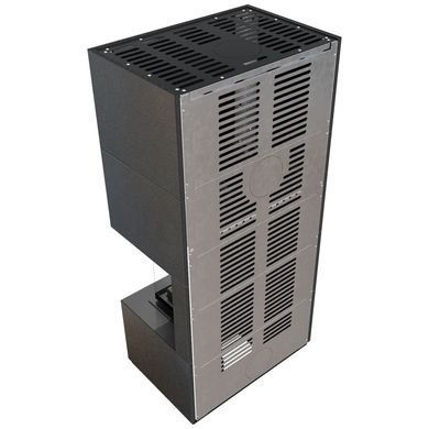 Камін Kratki FLOKI BOX правий 8 kW &Oslash; 160 в обудові модульній INDIAN BLACK