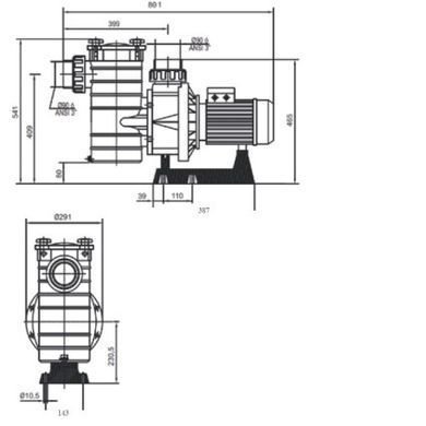 Насос Hayward HCP38553E1 KAP550 T1.B (380В, 76 м3/год, 5.5HP)
