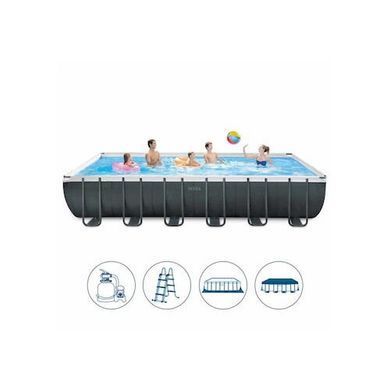 Каркасний басейн Intex 26364 фільтр-насос, сходи, підстилка, тент