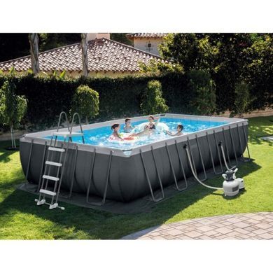 Каркасний басейн Intex 26364 фільтр-насос, сходи, підстилка, тент