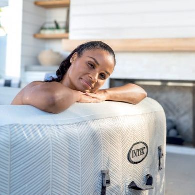 Надувний джакузі Intex 28446 Chevron Deluxe Whirlpool Spa, на 4 особи 175см х 175см х 71см| , Intex