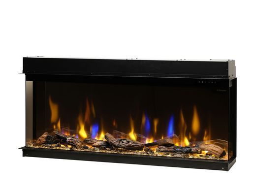 Електрокамін тристоронній Dimplex Ignite Bold 50 (BXLF50) з обігрівом, дровами та кристалами скла.