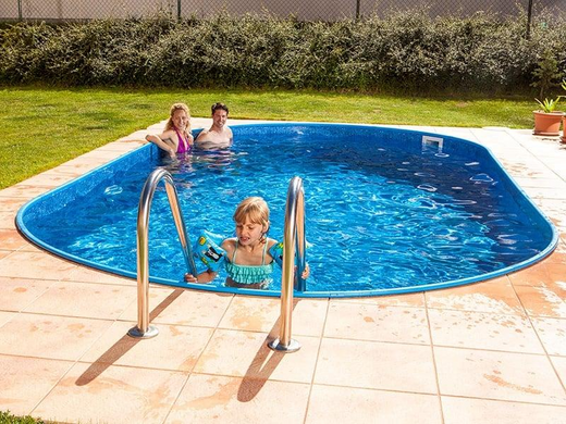 Каркас басейну Ibiza овал 8 х 4.16 х 1.5м, з отворами під скімер та форсунку