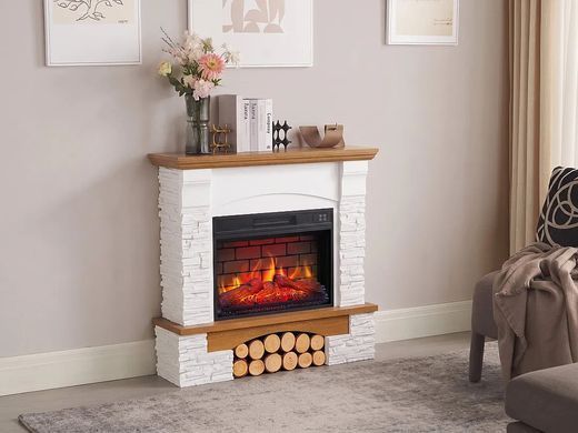 Электрокамин ArtiFlame Roxwell AF23BS &ndash; дуб, свободностоящий, с обрамлением из МДФ, 3D-эффектом пламени, LED-подсветкой и обогревом