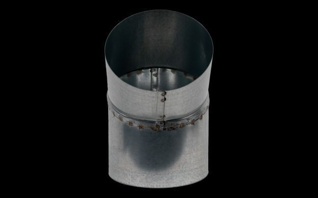 Колено оцинкованное 45&deg;, диаметр 110мм, толщина 0,5мм