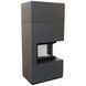 Камін Kratki FLOKI BOX правий 8 kW &Oslash; 160 в обудові модульній INDIAN BLACK