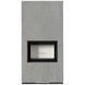 Камін Kratki FLOKI BOX 8 kW &Oslash; 160 в обудові з керамограніту CEMENTO GRIGIO BOCCIARDATA