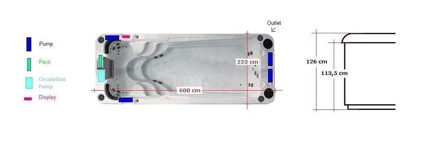 СПА басейн Swimspa Aquatic 2