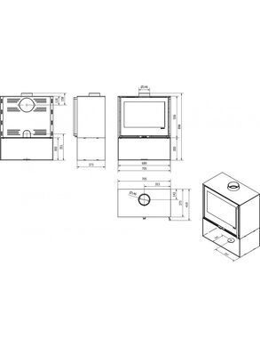 Стальная печь Defro Home CUBEN S