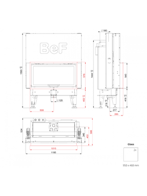 Камінна топка з водяним контуром BEF AQUATIC WH V 100