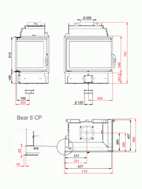 Камінна топка BeF Fire BEAR 8 CP