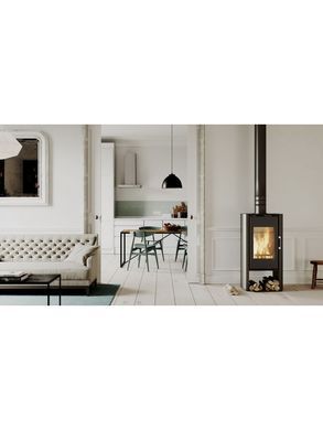 Сталева піч Defro Home SOLUM LOG Білий
